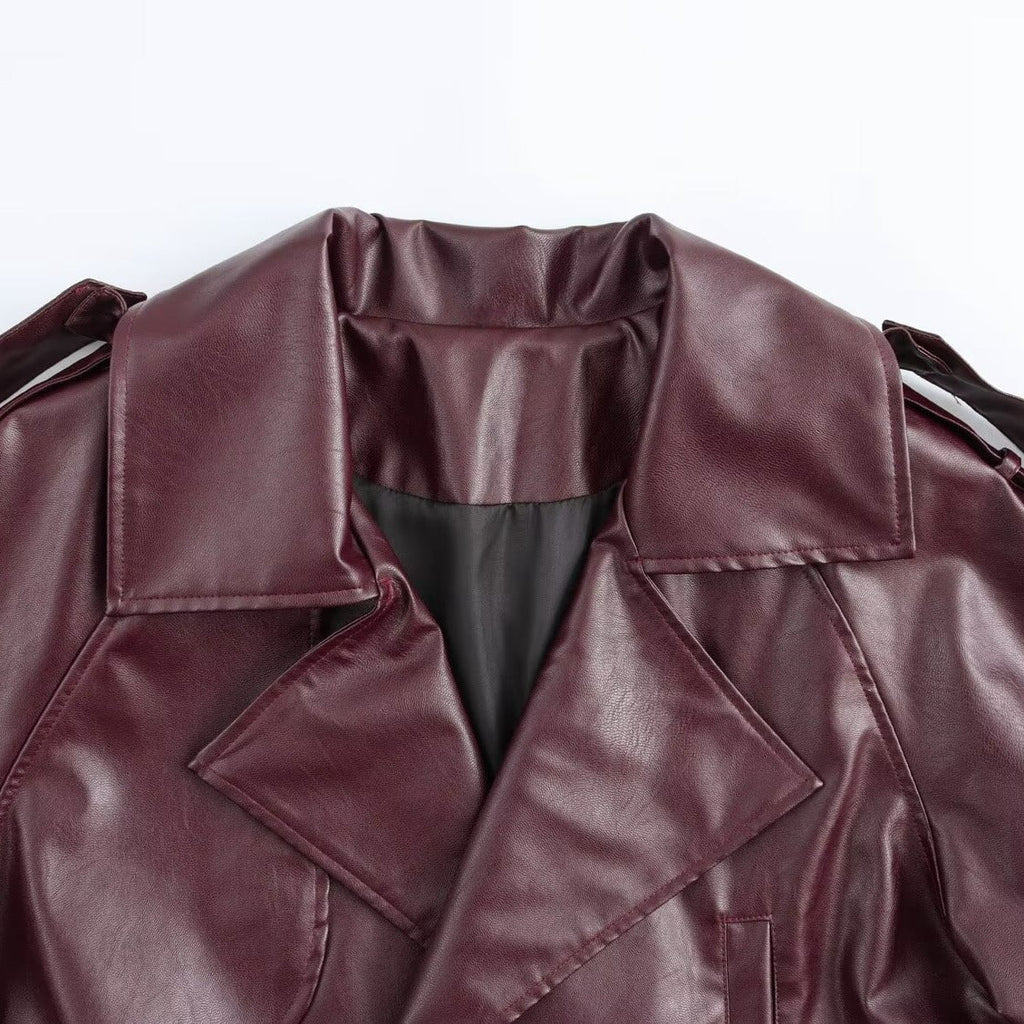 Women's Jacket Faux Leather Moto