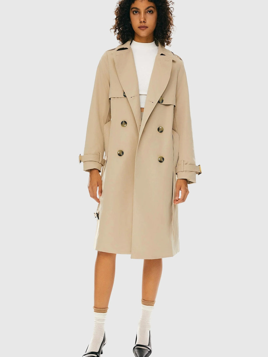 Women's Coat Double-Breasted Trench