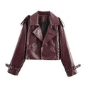 Women's Jacket Faux Leather Moto