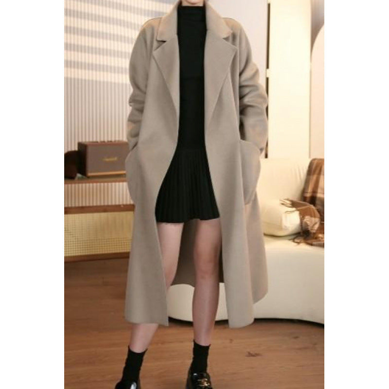 Women Loose Fit Mid-Length Coat