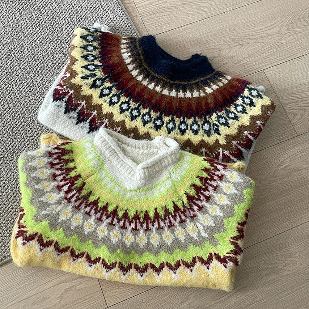 Women's Vintage Pattern Sweater Trendy