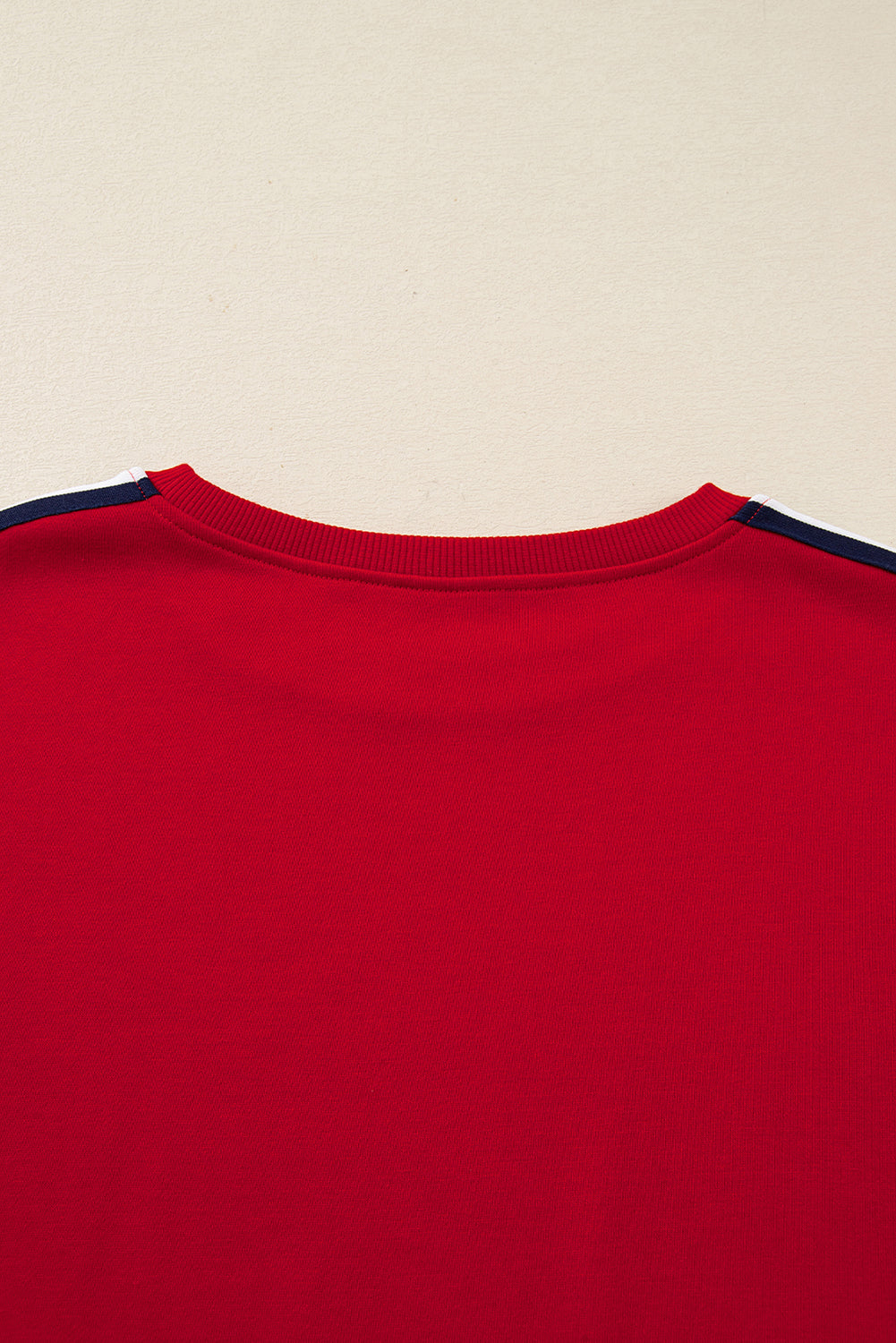 Seramya Striped Detail Varsity Sweatshirt