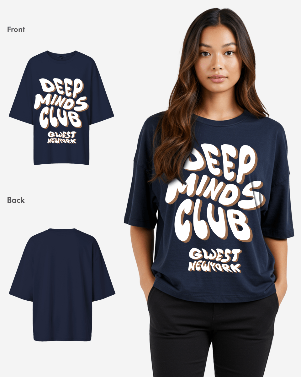 G West Womens Deep Minds Club Oversized Tee