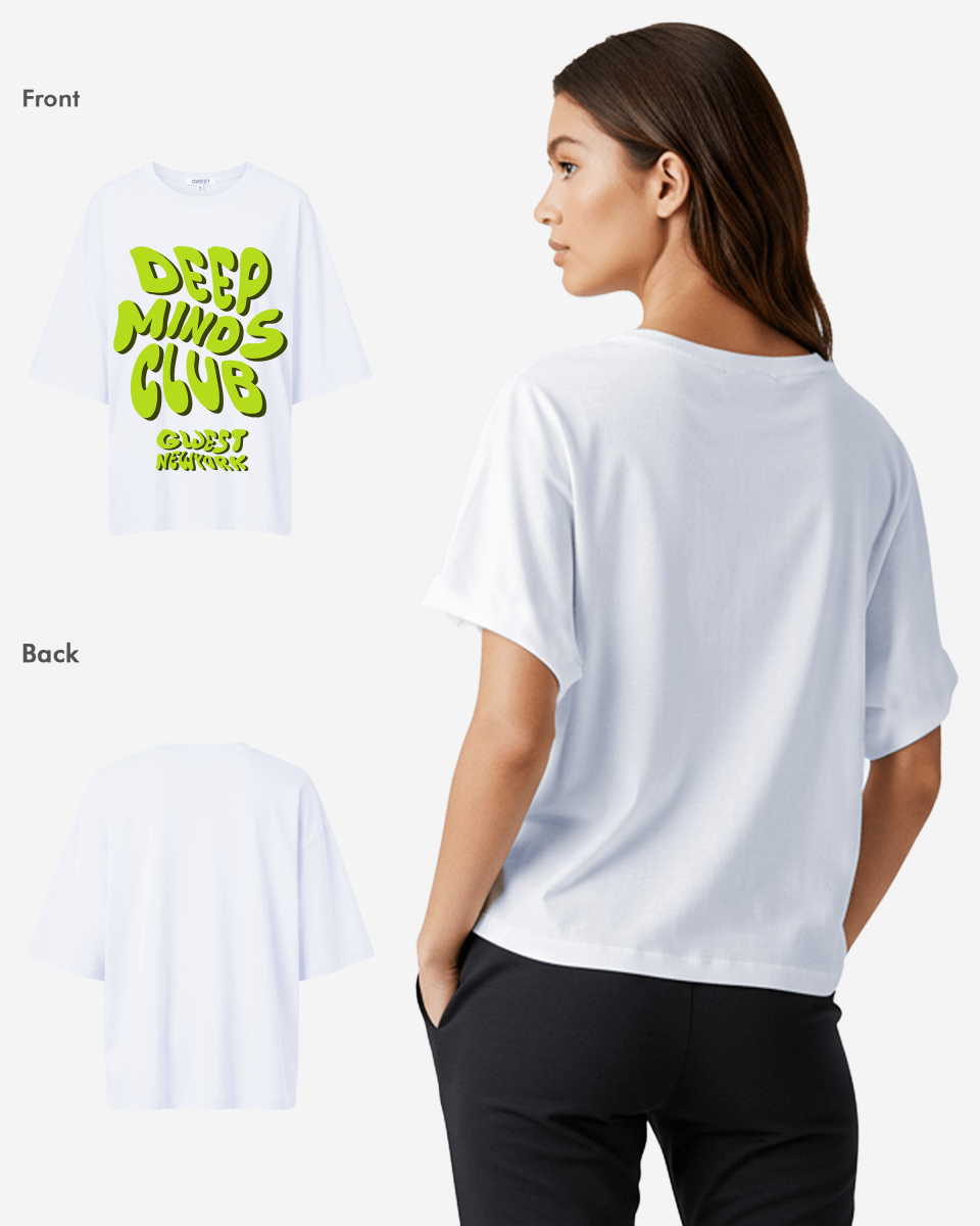 G West Womens Deep Minds Club Oversized Tee