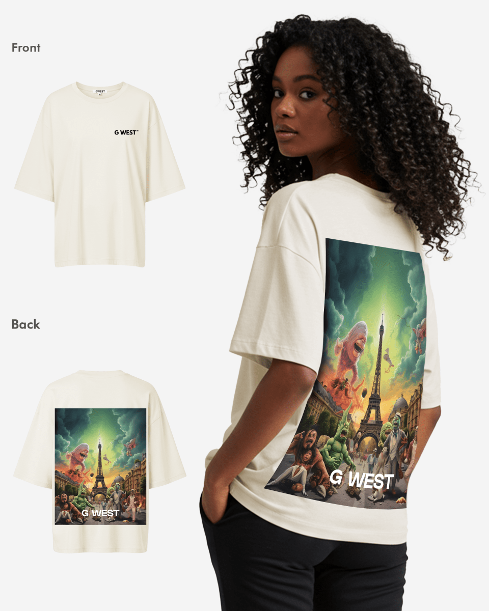 G West Womens In Paris Oversized T-Shirt