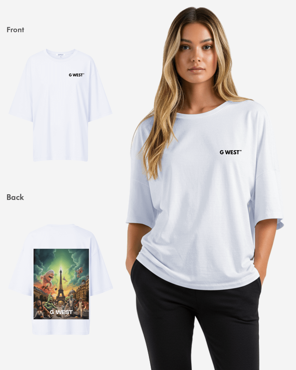 G West Womens In Paris Oversized T-Shirt