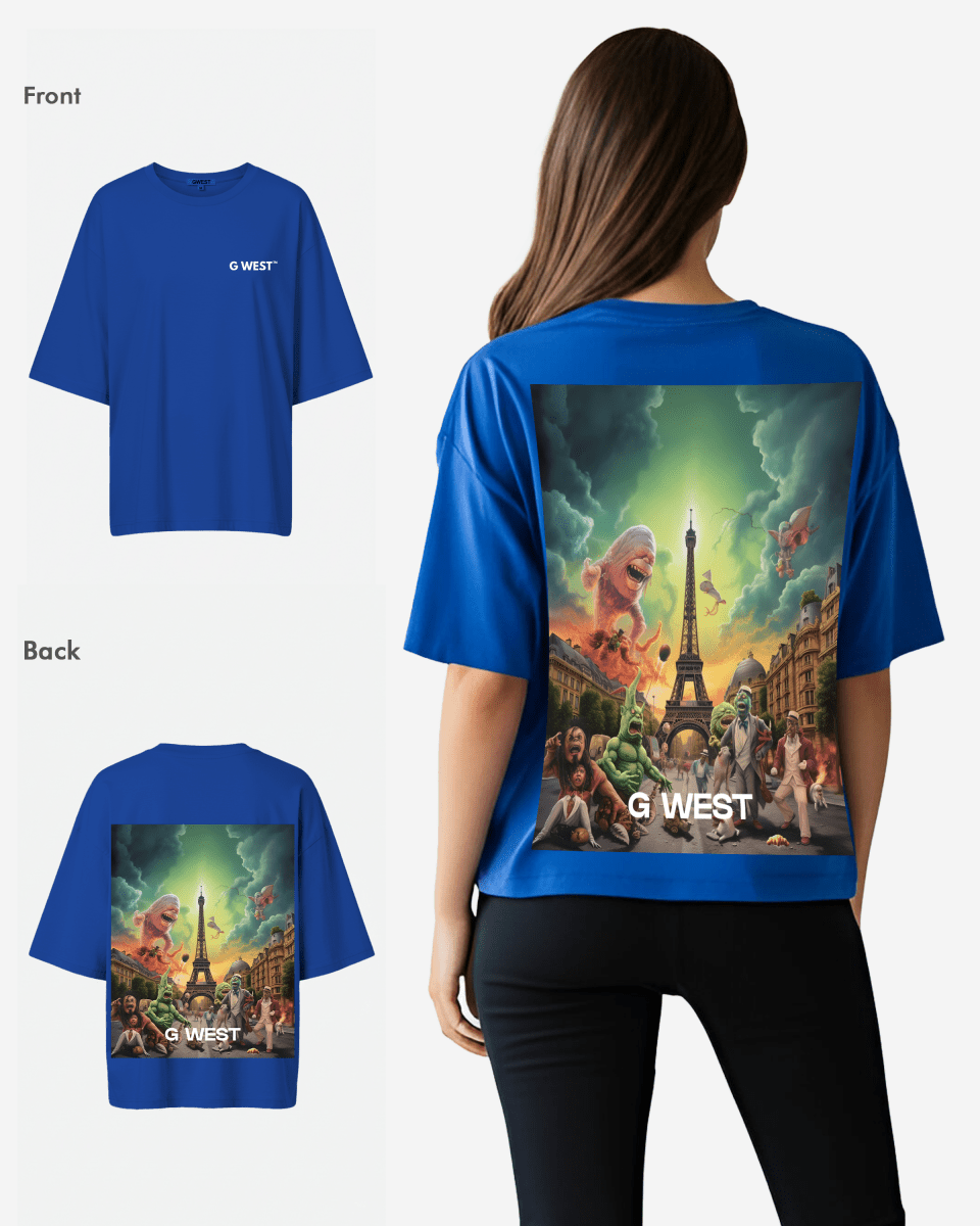 G West Womens In Paris Oversized T-Shirt