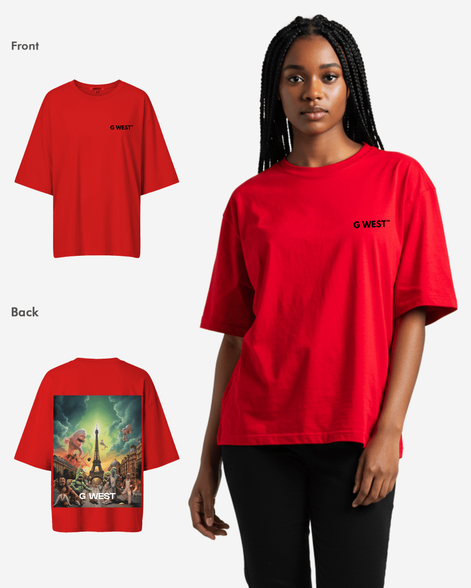 G West Womens In Paris Oversized T-Shirt