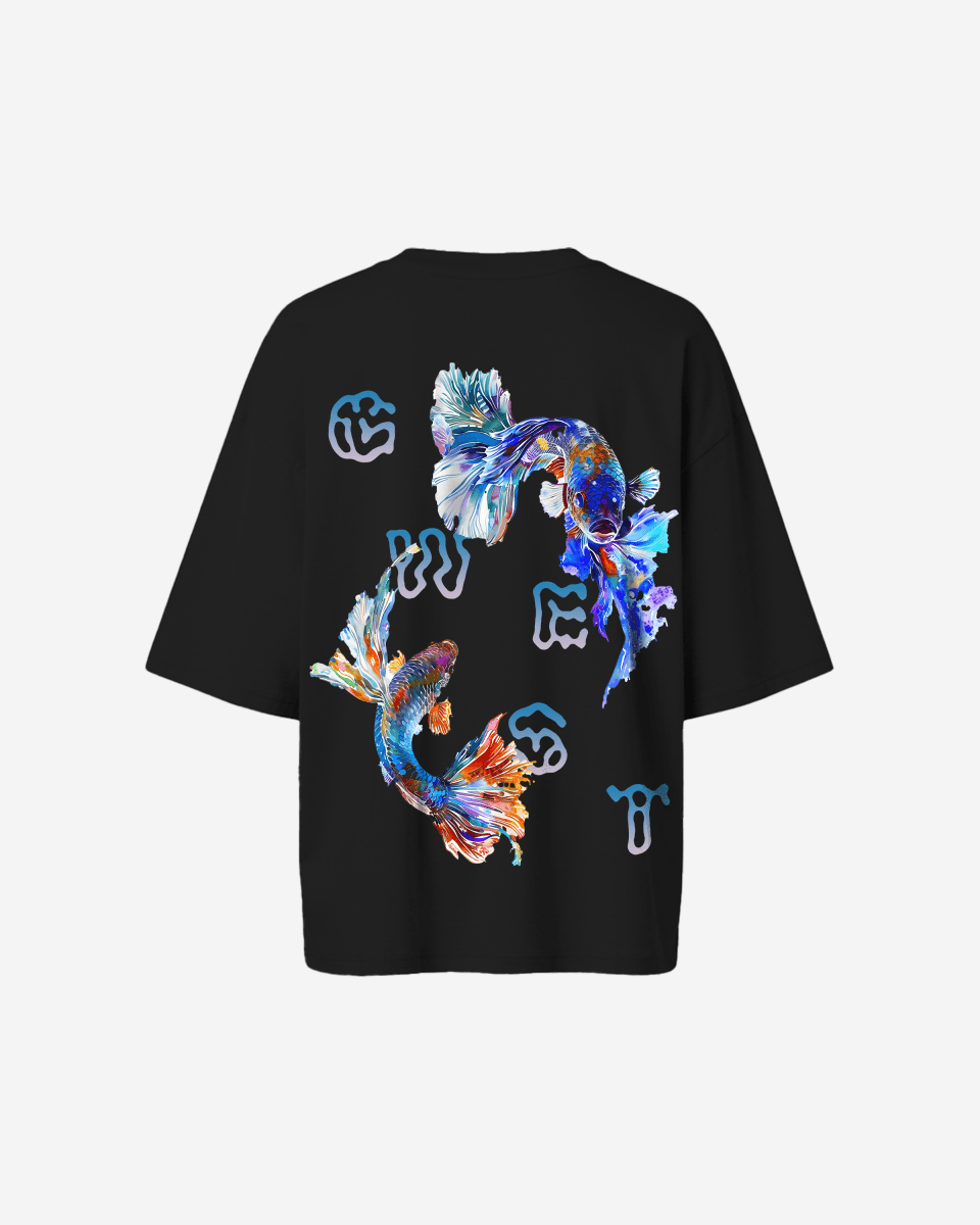 G West Womens Oversized Fish Lifestyle T Shirt