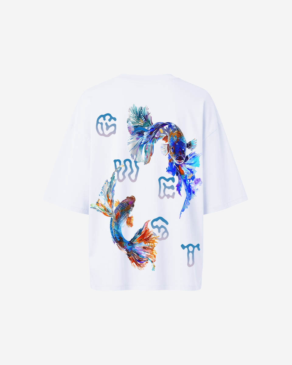 G West Womens Oversized Fish Lifestyle T Shirt